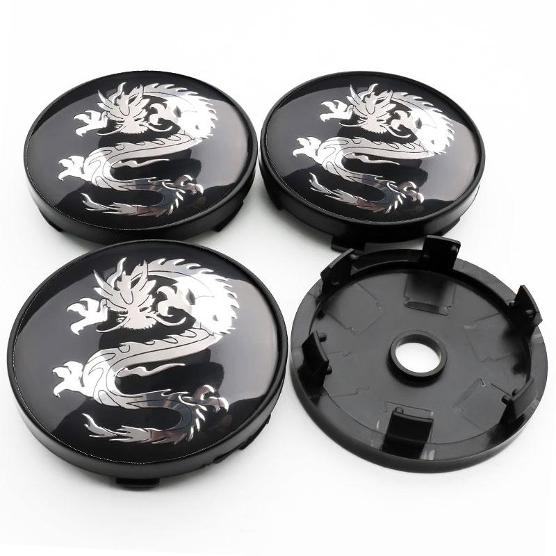 

4pcs Universal 60mm Dragon Emblem Car Wheel Center Cap Hub Covers Badge For Mercedes Benz BMW Lexus Mazda Tesla Ford Chevrolet