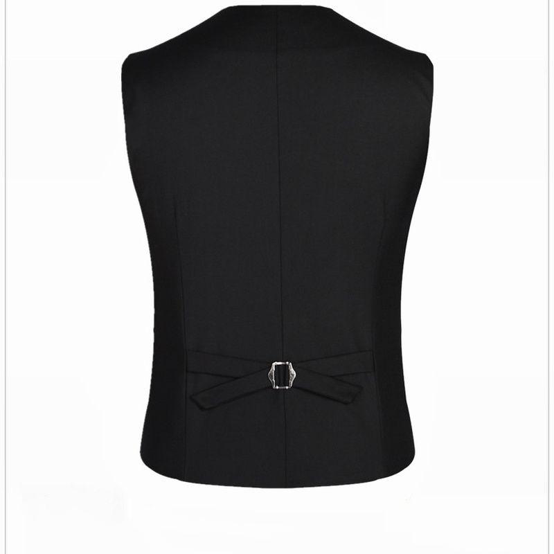 Men's Korean Style Slim Fit Men's Vest British Professional Suit Sleeveless V-neck Hairstylist Casual Business