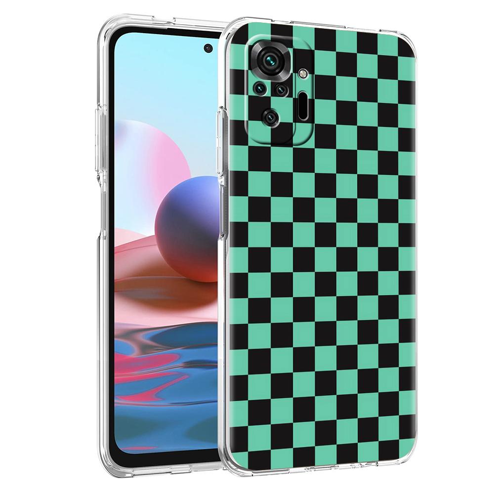Checkerboard Plaid Checked Phone Case For Xiaomi Redmi Note 12 4G 11 10 Pro 5G 10C 10S 9S 9 9T 8T 9C 9A 8 8A 7 K50 K40 Cover