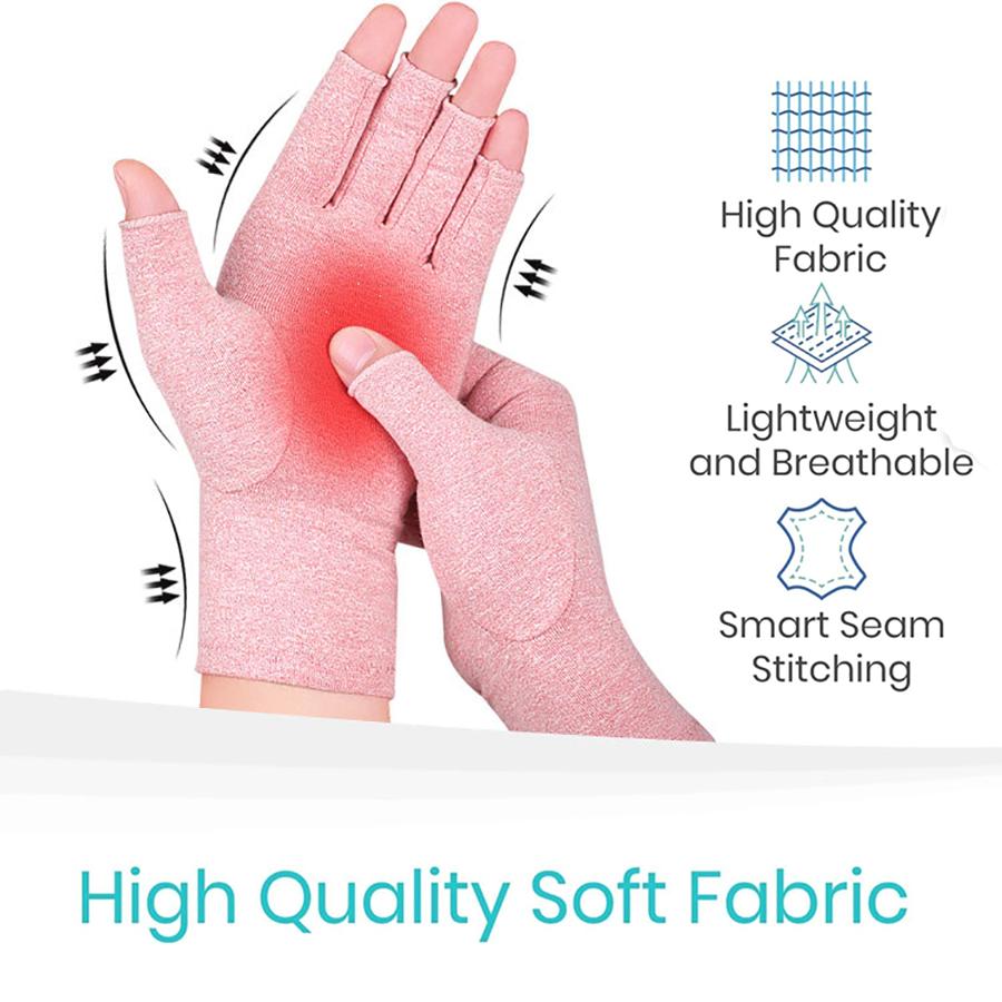 1 Pair Arthritis Gloves Women Men, Carpal Tunnel, Fingerless Hand Thumb Compression Cycling/Driving/Sport Gloves