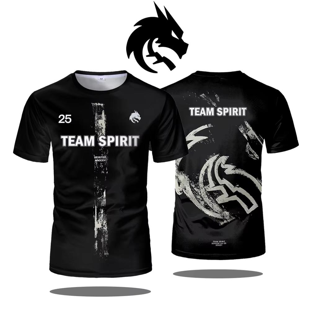 Donk Tričko dres CS2 Esports CSGO Spirit Týmové tréninkové tričko Unisex Streetwear Letní Oversized Fanoušci hry Uniforma