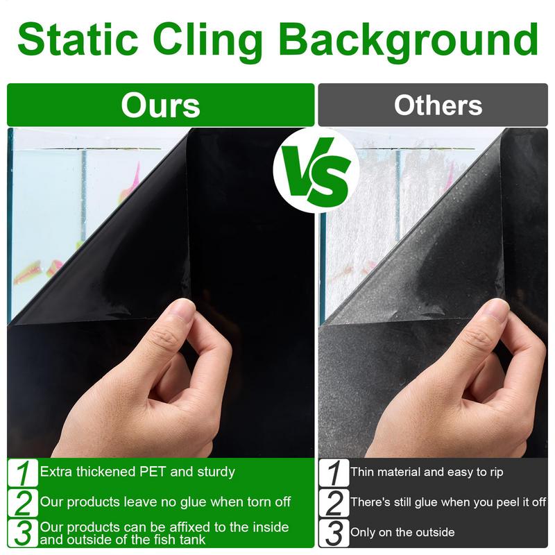 Black Fish Tank Background Static Cling Fish Tank Backdrop Aquarium Poster Aquarium Backdrop Aquarium Wallpaper Decoration