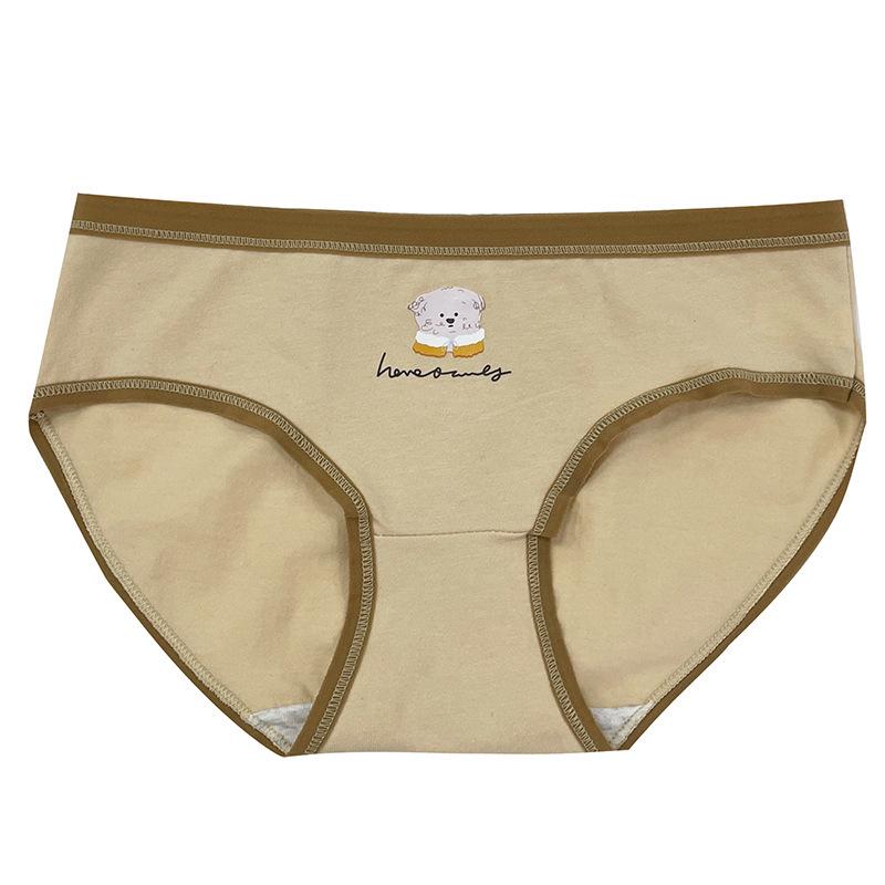 2025 New Style Japanese Cute Girl Pure Cotton Mid-Waist Antibacterial Summer Briefs - Soft & Comfortable