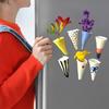 7Pcs/Set 3D Cone Refrigerator Magnet DIY Home Office Kitchen Locker Fridge Miniature