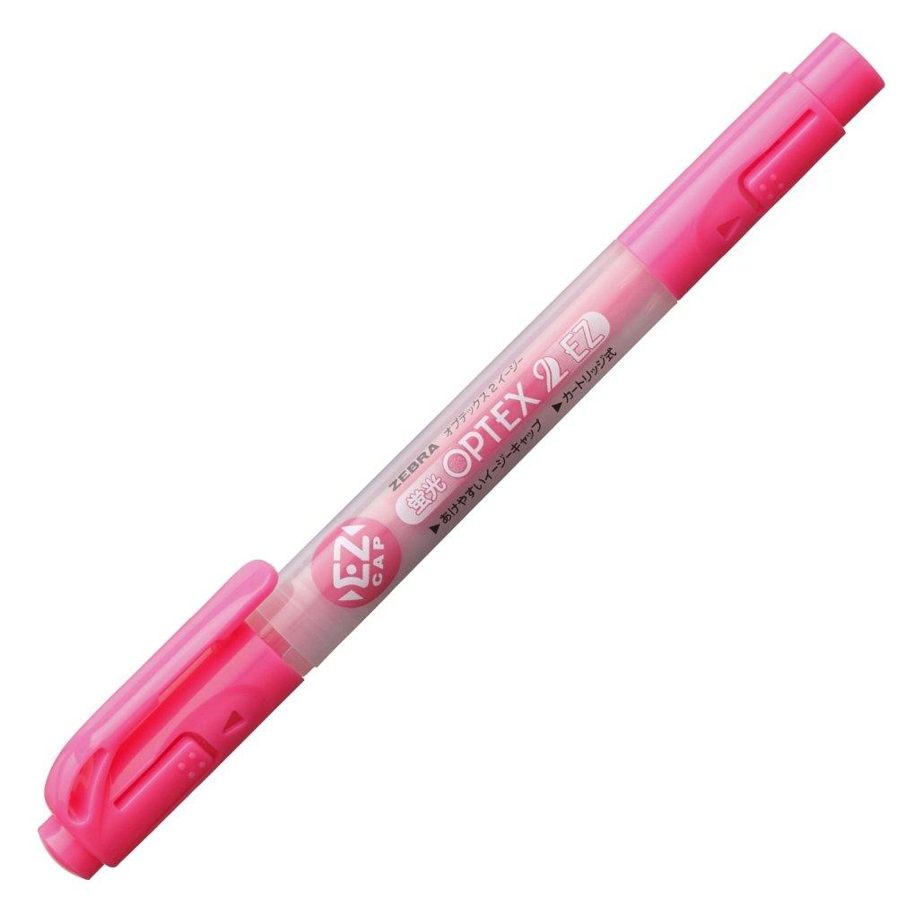 Zebra Optix 2 EZ Highlighter 10 Pen, Pink, pens, B-WKT11-P
