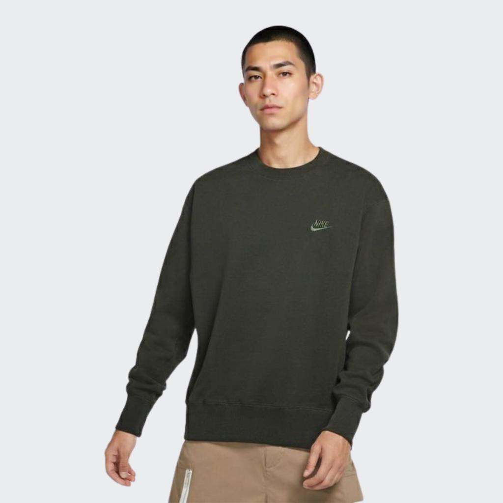 Nike Sportswear Logo Pullover Sweatshirt Men Tops Brown Green DA0022-355