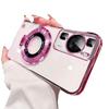 Suitable for Huawei Pura70 Phone Case, Transparent Mate70 Electroplated Lens Film, Borderless Magnetic Stand, Thin Hard Shell