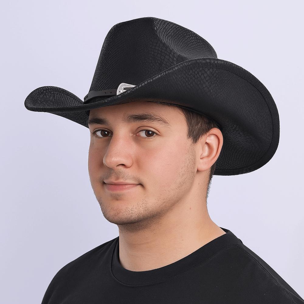 Wide Brim Cowgirl Jazz Hat Serpentine Visor Caps Gentleman Knight Hat  Outdoor