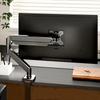 13-35 Inch Black White Monitor Stand, Ergonomic Adjustable Bracket, Space Saving for Home Office Use, Perfect Gift