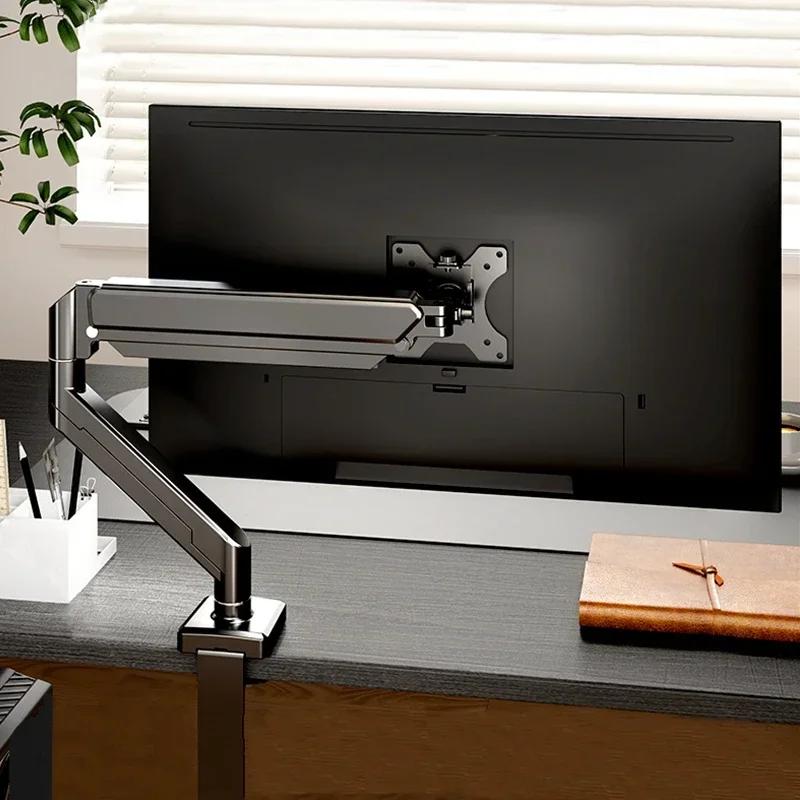 13-35 Inch Black White Monitor Stand, Ergonomic Adjustable Bracket, Space Saving for Home Office Use, Perfect Gift