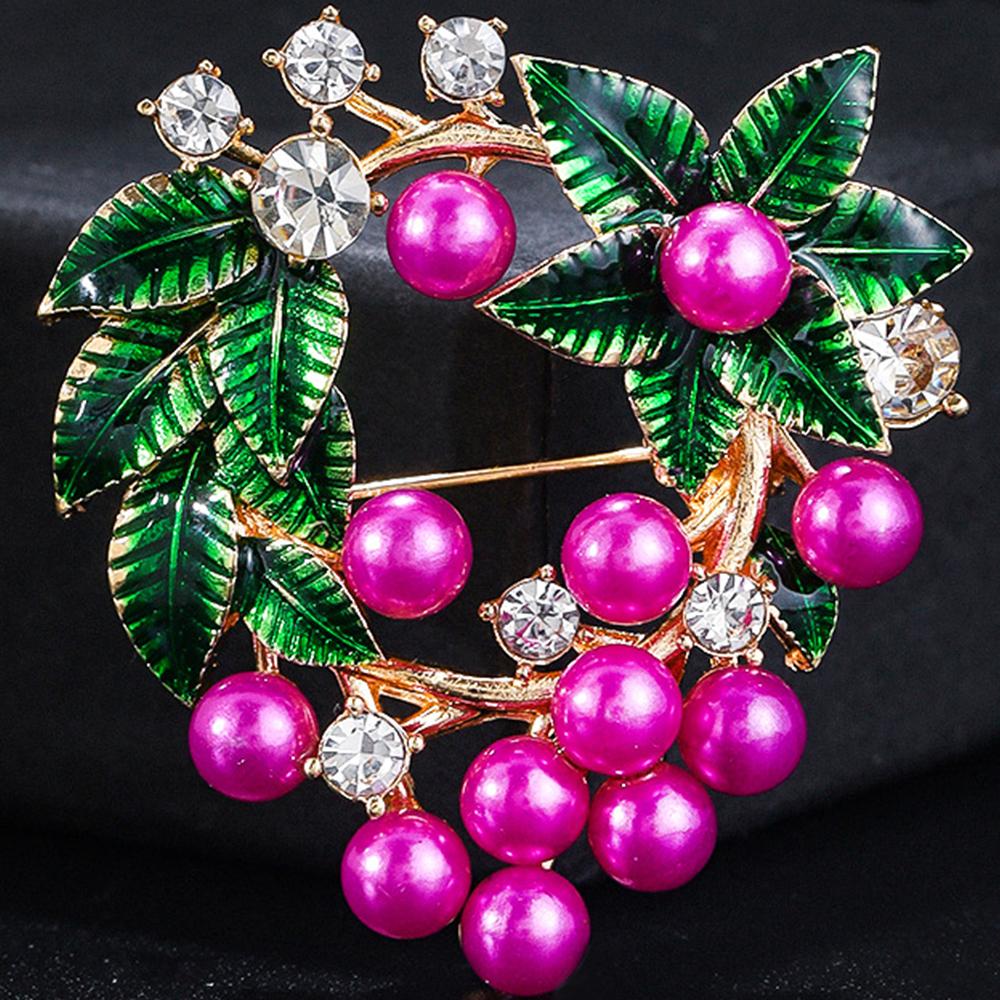 

Vintage Crystal Flower Brooch Pin Rhinestone Brooches Enamel Jewelry Party Gifts