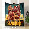 Group of Basketball Players In Red Shohoku Jerseys, Seated and Standing. for All Seasons Blanket Lunch Break Throw Gift