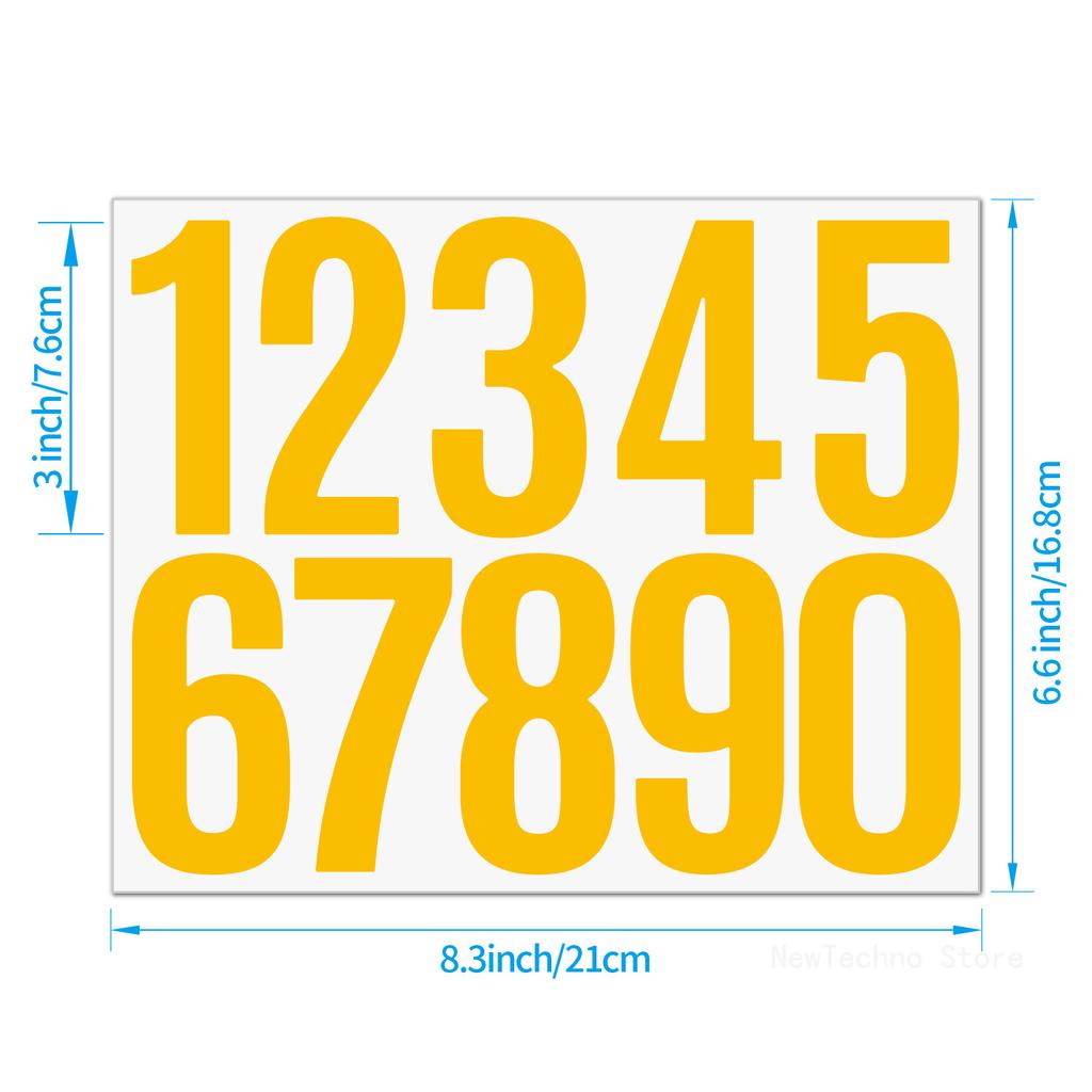 1PCS Large 4-inch Numeral Number Stickers for Mailbox Stationery DIY Diary Self-adhesive Waterproof Number Stickers Home Decor