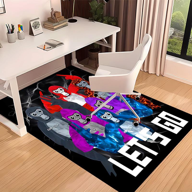 Gorilla Tag Printed Absorbent Washable Carpet, Non-Slip Bathroom Mats, Kitchen Rugs, Yoga Mat,Living Room Entrance, Camping Picnic Rugs