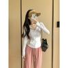 Ice silk slim-fitting sunscreen clothes women's air-conditioning clothes waist pure wind zipper cardigan light short jacket hooded