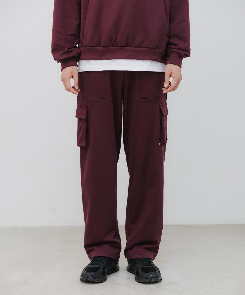 BAKKEN Fatigue Cargo Wide Training Pants Bk8907_Wine