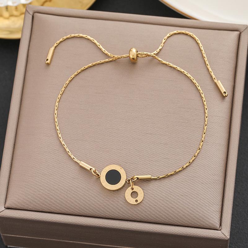 Meichen 18k Gold Non-Fading Titanium Steel Women's Fashion Bracelets - Simple, Versatile, Trendy European and American Style.