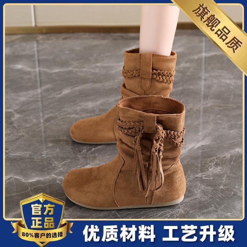 Inner heightening pile Martin boots women's shoes new popular spring and autumn Merad western short boots size