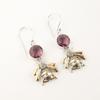 Natural Rhodolite Gemstone 925 Stamped Silver Jewelry Handmade Girls Earrings 2" EE-154-18