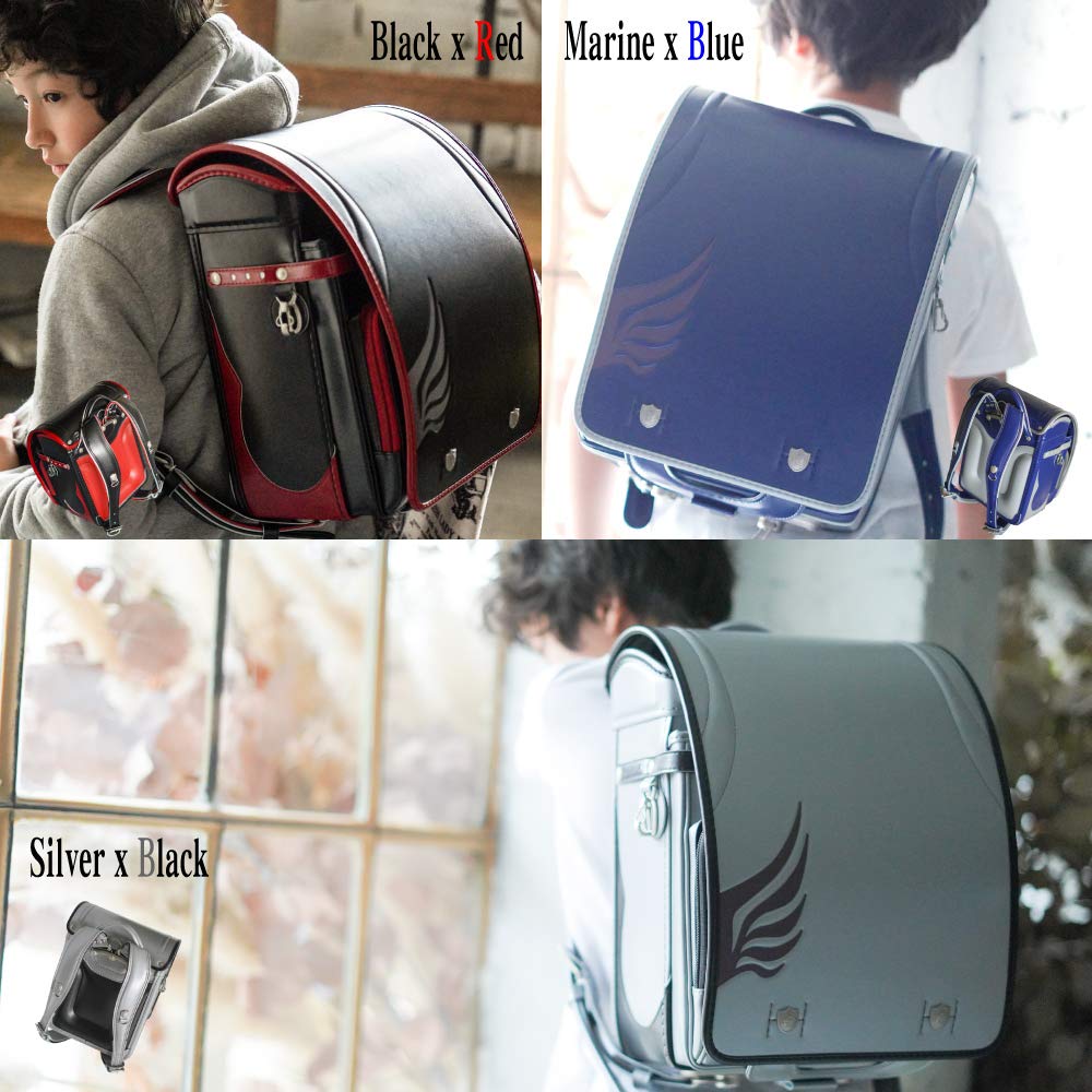 School Backpack for Fits A4 Flat Type Made In Eagle Hawk Clarino L'avenir Fit-chan Boys, Silver, Stylish, Files, e-QBU 6, One-Touch Lock, Japan,
