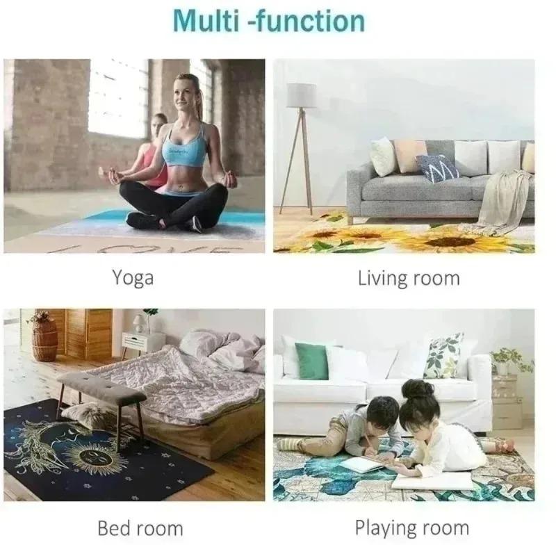 Airport Runway Carpet Airplane Scene Rug Kids Play Mat Home Decoration Non-Slip Soft Floor Mat for Children Playroom Living Room