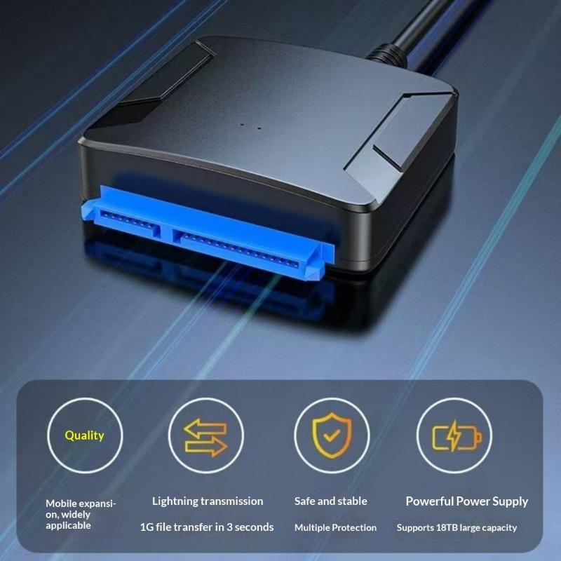1 Set 3.5/2.5 Inch Ssd Hdd Hard Drive Disk Converter Sata To Usb 3.0 Adapter Cable Support Uasp 12V Us Eu