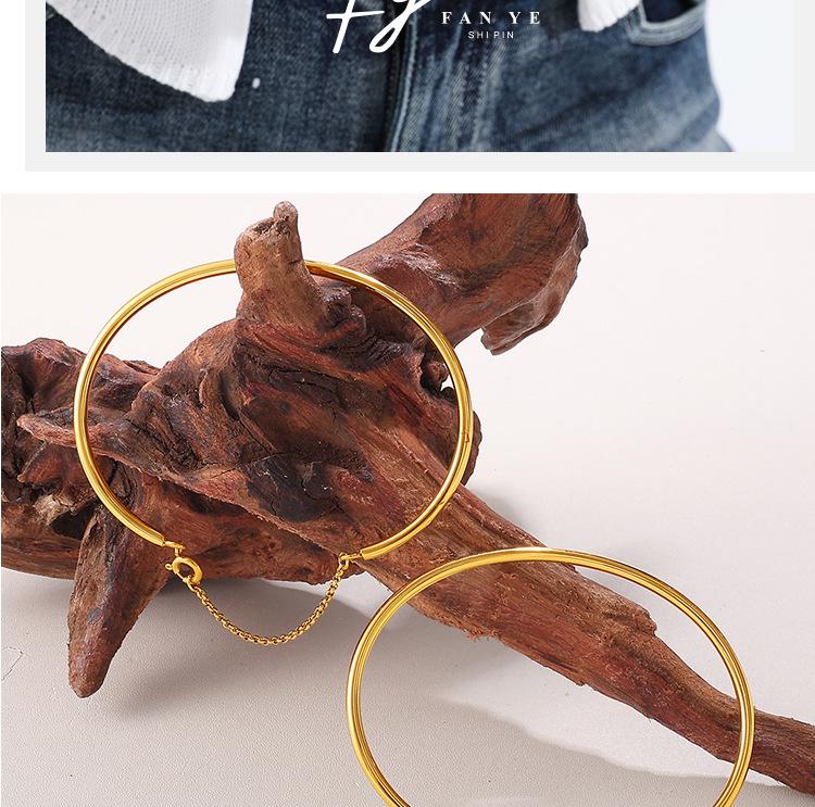 European & American Style Multi-Layer Stainless Steel Bracelet: Geometric, Polished, Round Bangle for Women