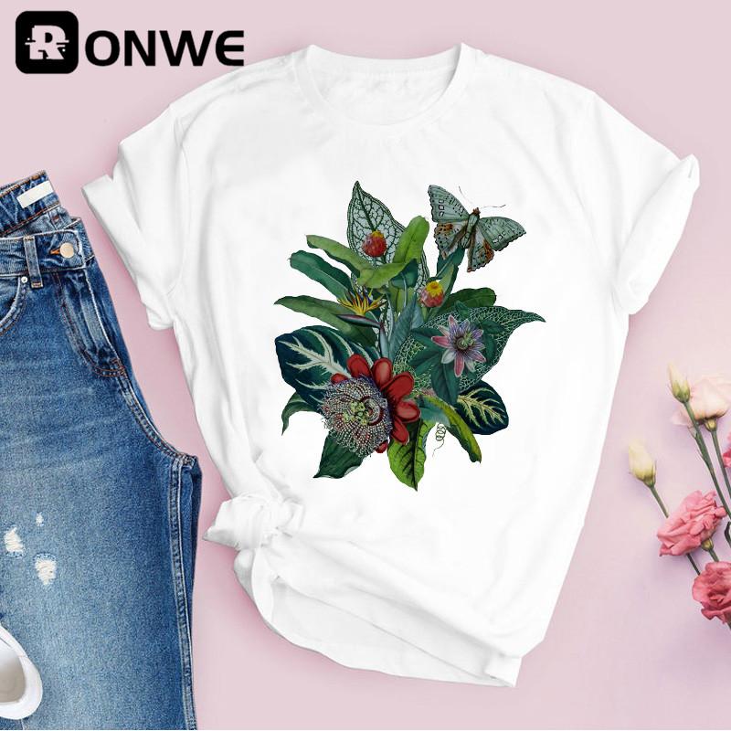 Women Graphic Flower Floral 3D Print T-shirt Girl Funny 90S Print Tops Tee Drop Shipping T-Shirts