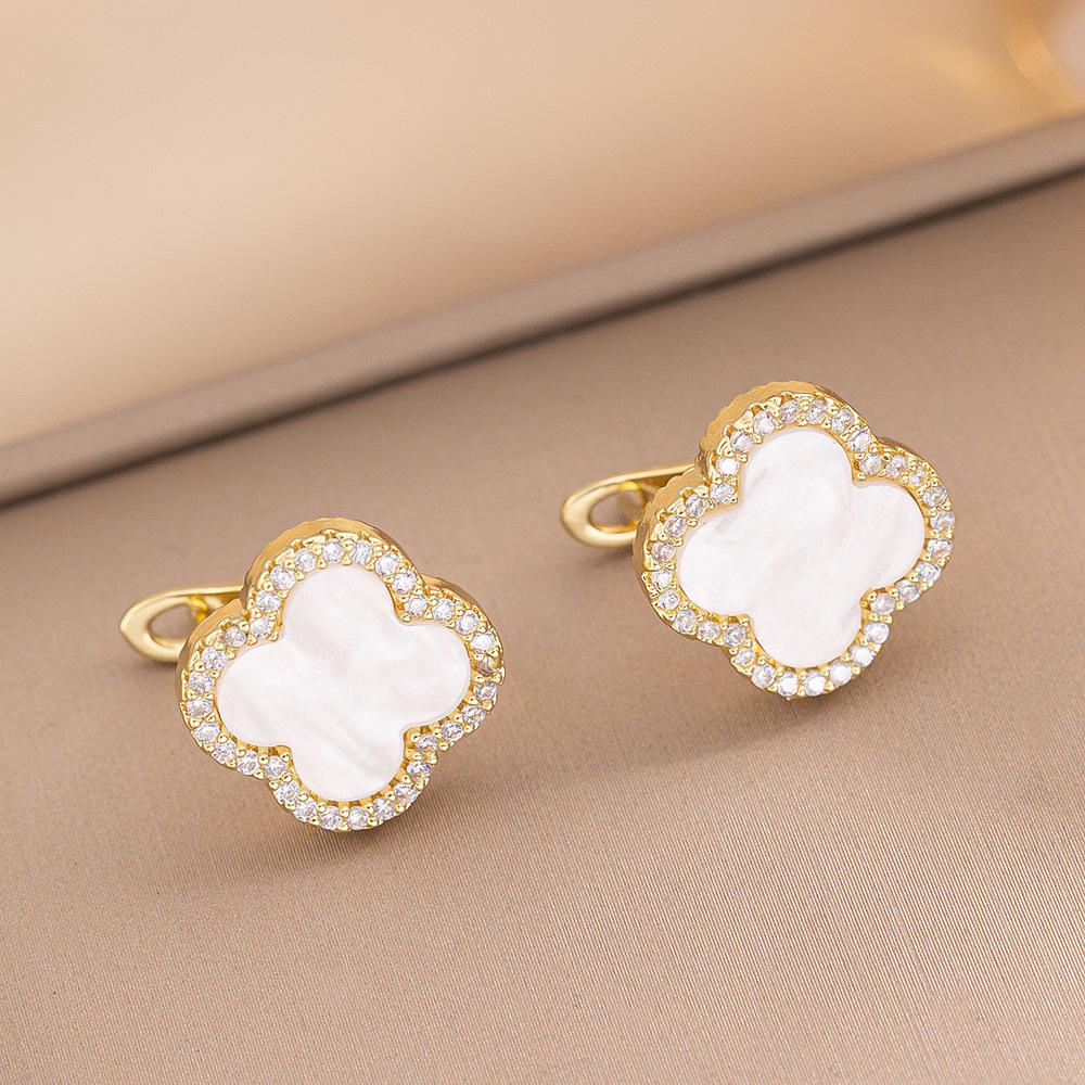 Four-leaf Clover Spring Earrings New Arrival Earrings Elegantclassy Women's Earrings