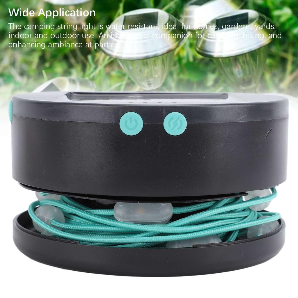 Solar Lichterkette Solarbetrieben USB Wiederaufladbar Camping LED Lampe Wasserabweisend für Innen