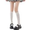 Elegant Anime Knees High Soft Cotton Socks With Dot Pattern Long Calf Dress Socks For Fashion And Daily Wear