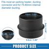 Single Air Ducting Connector Straight Air Heater Duct Pipe 80 to 75mm Universal