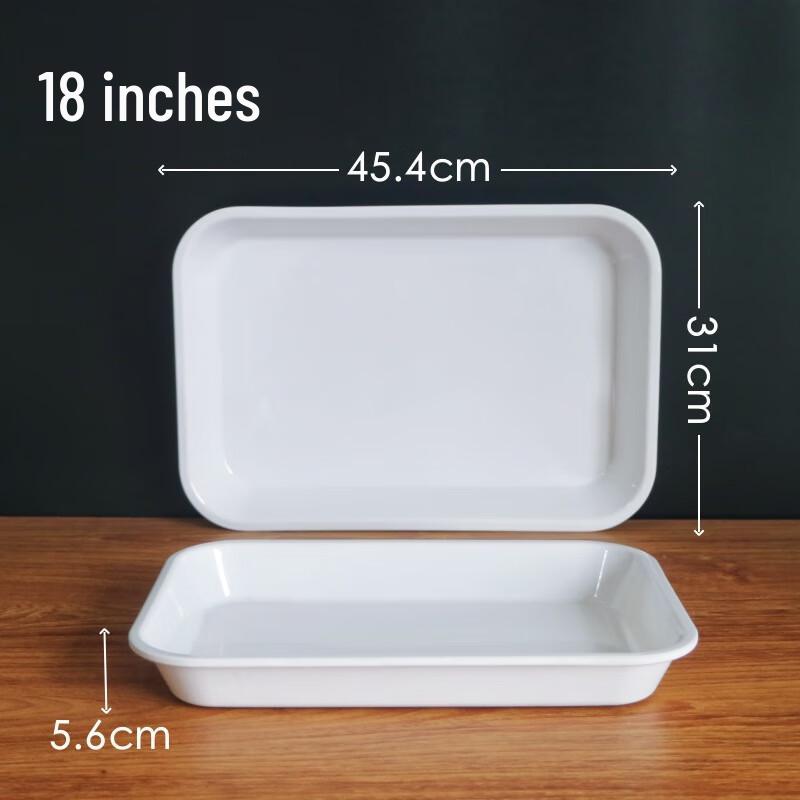Handun 18-inch Rectangular Melamine Tray (5-Pack)