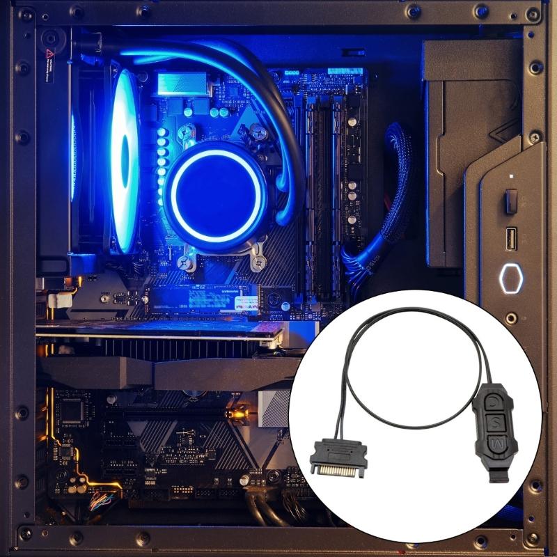 5V 3 Pin ARGB Controller Power Controller for Computer Fan Lighting Synchronization and Speed Adjustment Light Strips