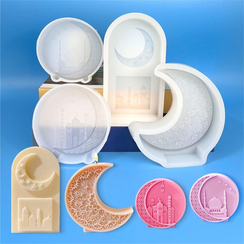 Moon Castles Epoxy Resin Mold Nonstick Fondant Chocolate Mold Table Ornament Making Tool Scented Candle Mold Enduring