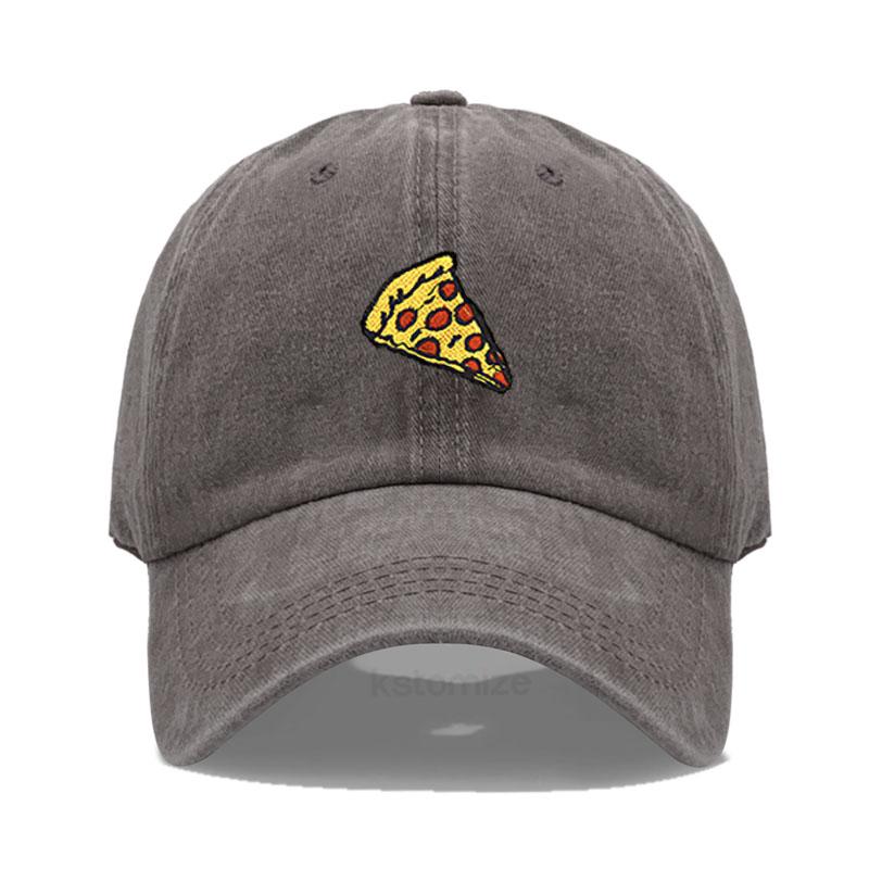 Pizza Embroidered Baseball Cap for Women Men Fashion Adjustable Soft Cotton Dad Hat Unisex Classic Golf Caps