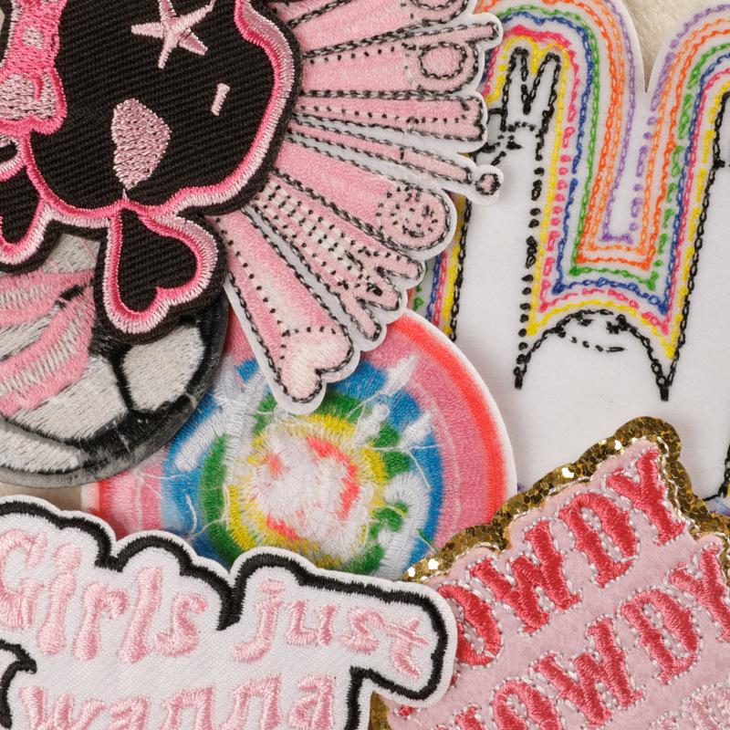 Embroidery Stickers Clothes and Hats Accessories Cartoon English Football Adhesive Patch Stickers Clothing Accessories Cloth Stickers