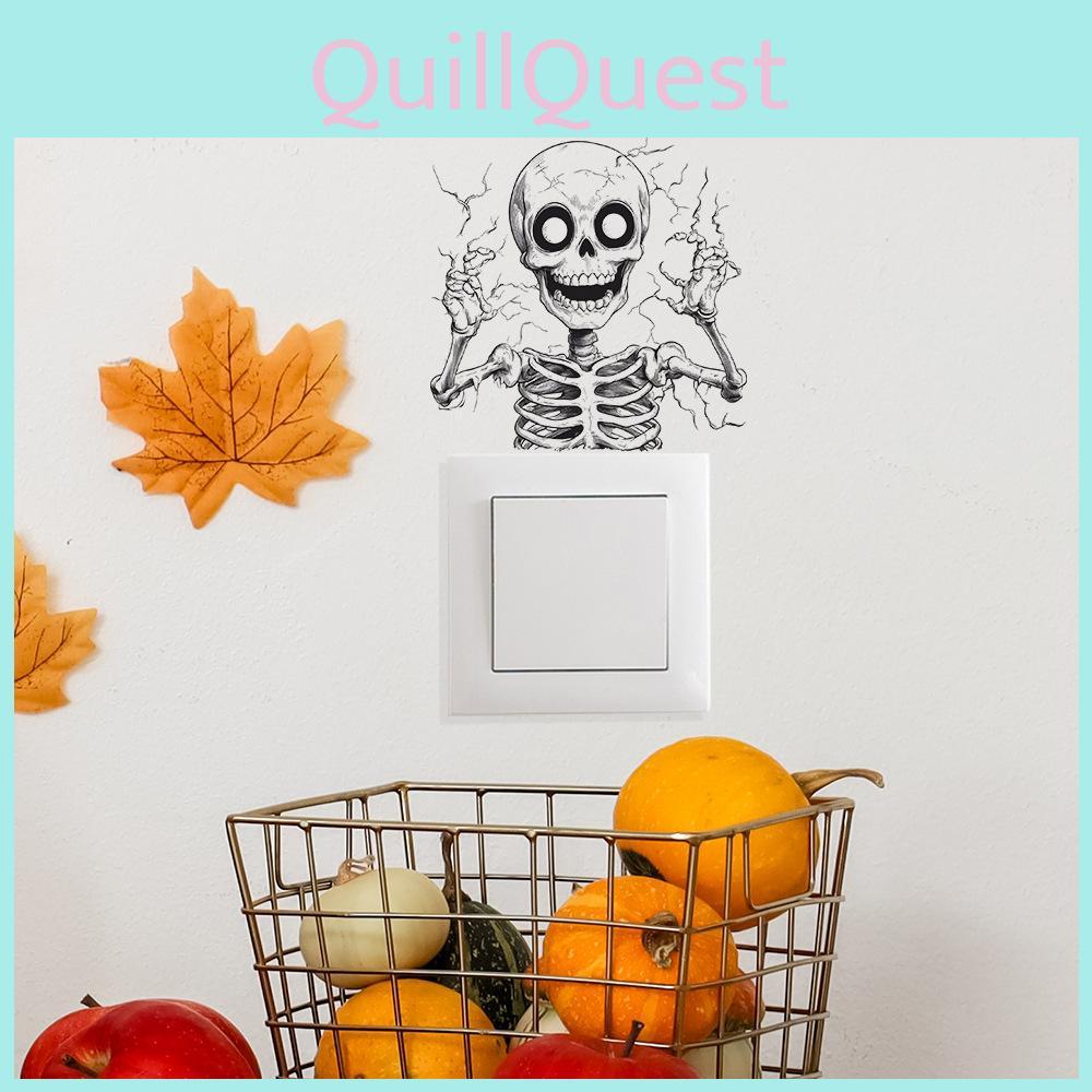Wall Halloween Skeleton Decal With Selfadhesive Pvc Material For Decoration Home