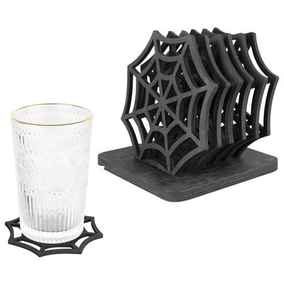 Halloween Coaster Halloween Table Decor Spooky Spider Web Coasters Festive Halloween Table Placemats for Home Decoration Set
