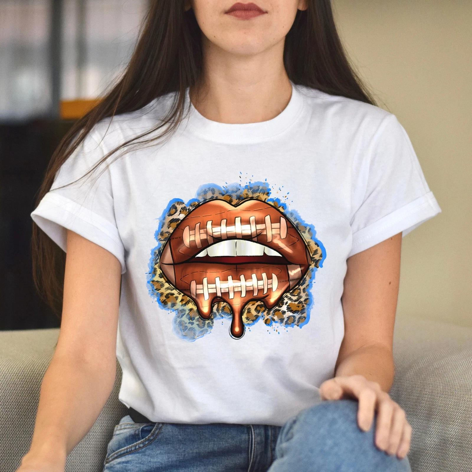 American football lips Unisex t-shirt football player tee rugby coach gift 3XL