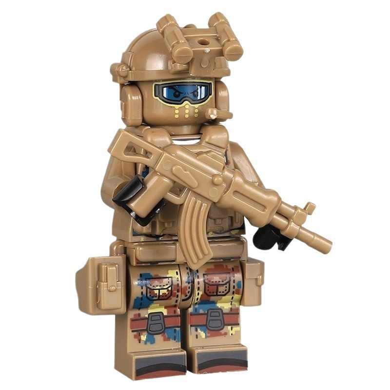 High military US special forces soldiers green beret army weapons miniature building block puzzle birthday gift world war ii