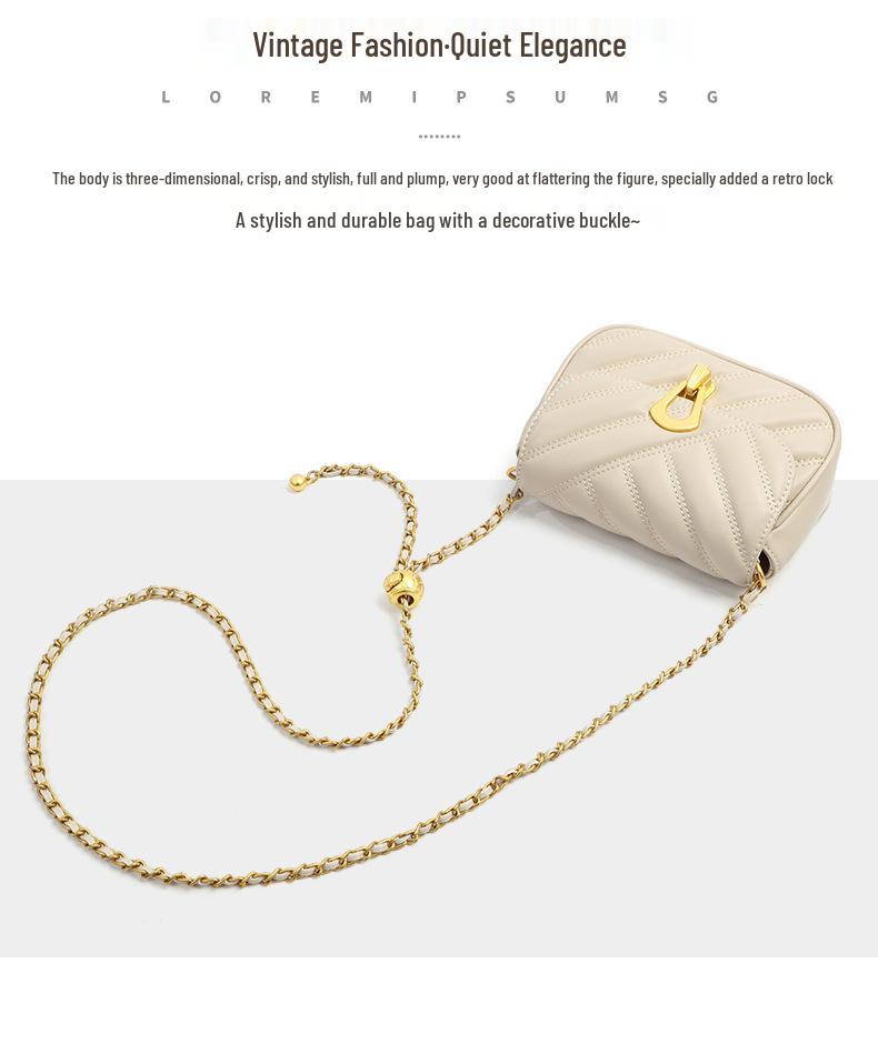Women's Summer Crossbody Chain Bag: Small, Versatile, Light Luxury Shoulder Bag for Commuting
