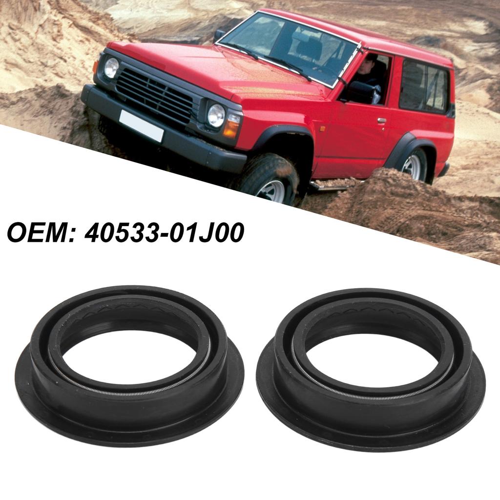 2pcs Front Inner Axle Seal 40533‑01J00 Rubber Black Replacement for Nissan Patrol Y60 Y61