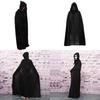 Halloween Cloak Cosplay Grim Reaper Vampire Witch Wizard Robe Party Adult Children Single-layer Black Cloak Cape