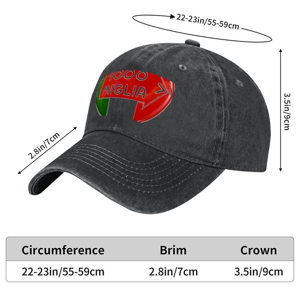 2026 Mille Miglia 1000 Miglia Italia Cappellino da Baseball Classico Cappello Divertente Cappelli di Lusso Novità Cappello Cappello Western Per Ragazze Uomini