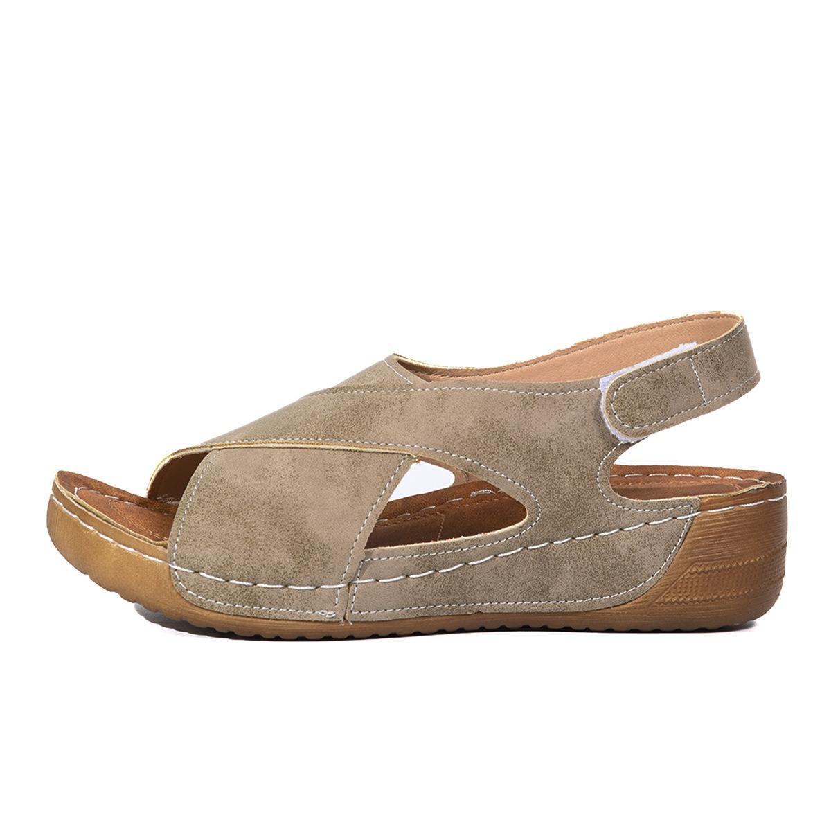 

Римские сандалии для женщин на лето, с толстой губчатой подошвой и юбкой, повседневные универсальные пляжные сандалии с открытым носком 43