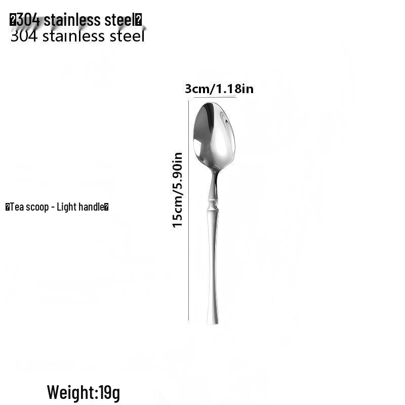 Liang Sheng European Slim Luxury 304 Stainless Steel Cutlery Set - Knife, Spoon & Fork for Dining