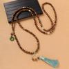 Chinese style flowing Suzu necklace, vintage sweater chain accessory, women's necklace