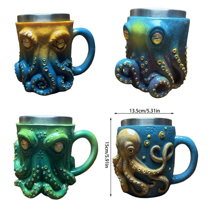 Multifunktionale Oktopus-Tassen Ideal als Trinkgefäß oder Dekoration für Partys und Zusammenkünfte Glatte Vorderseite
