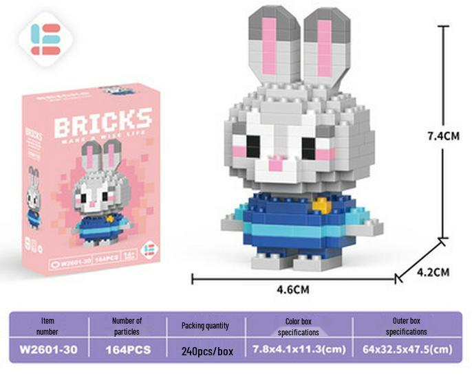 Cartoon Figurine Compatible Lego Bricks: Educational Micro Bricks Assemble Toy for Children